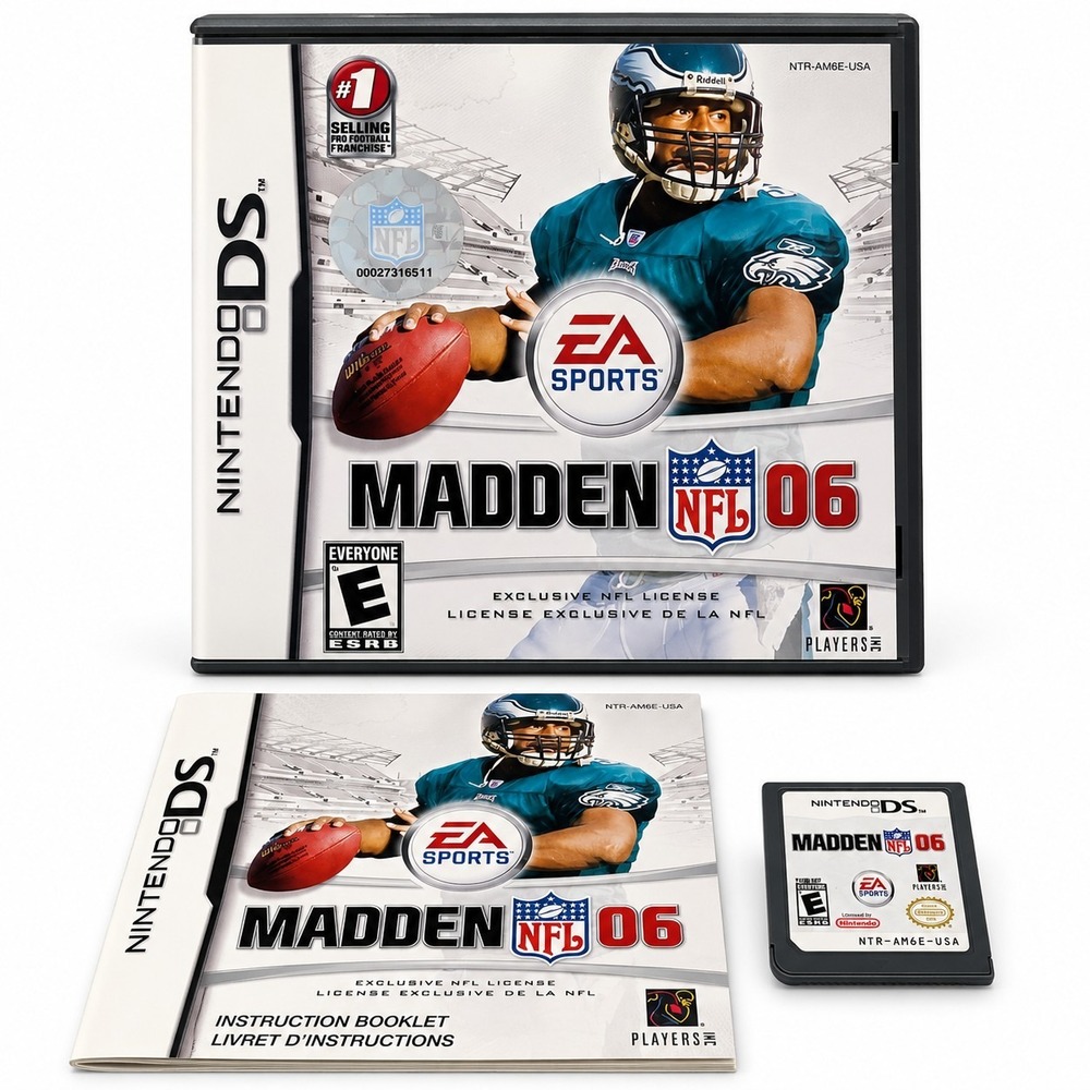 Madden NFL 06 Nintendo DS Complete CIB Game Case Manual Tested EA Sports 2005
